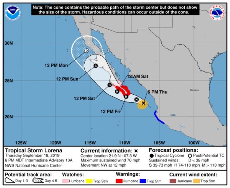 California recibe su primer huracán.