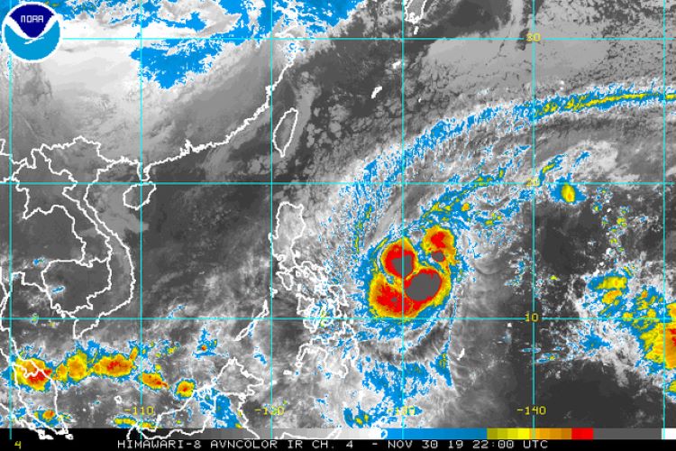 El tifón Kammuri (Tisoy) sorprende por su rápida intensificación 