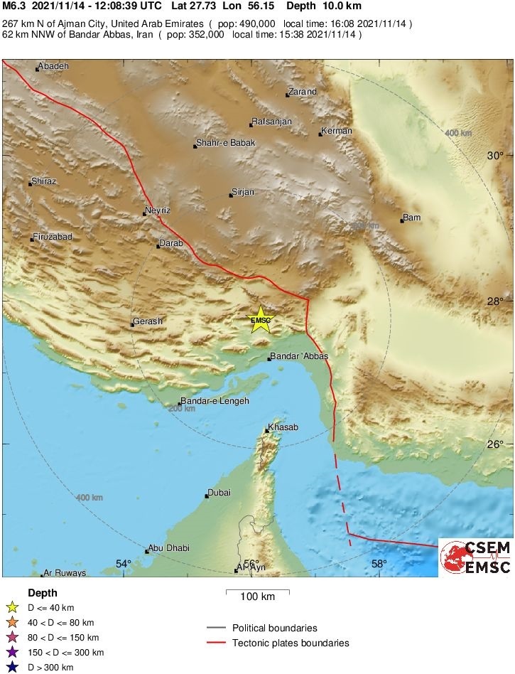 Dos terremotos de 6,0 y de 6,3 grados sacuden el sur de Irán