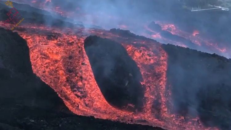 Actualización erupción volcán Cumbre Vieja, en La Palma, al 22/11/2021. Día 65