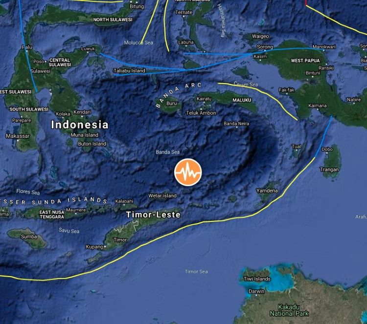 Confirmado terremoto de 7,3 grados en Kepulauan Barat Daya, en Indonesia