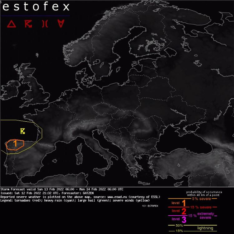 Alerta de nivel 1 en el noroeste de España, por vientos extremos y riesgo de tornado