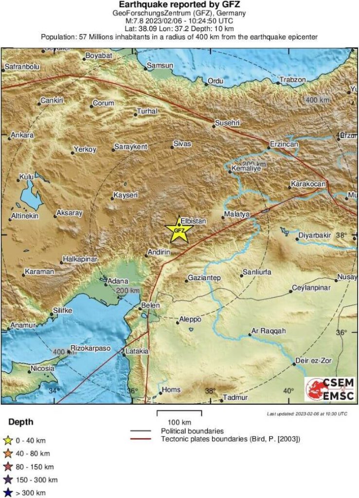 Otro terremoto de 7,8 grados sacude el centro de Turquía y Siria 